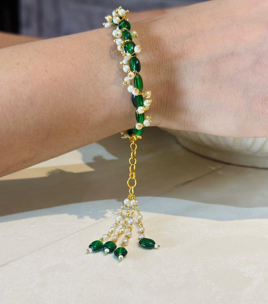 Green Beads Bracelet