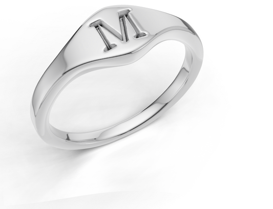 INITIAL ENGRAVED RING